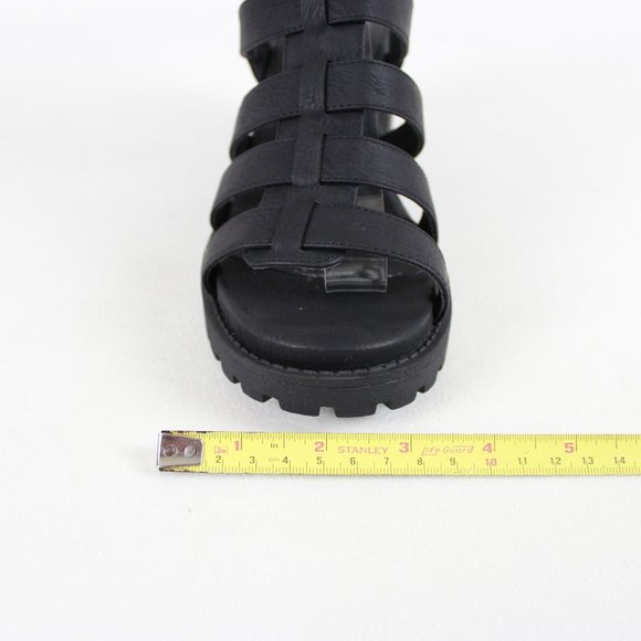 Dirty Laundry Fun Stuff Black Cage Chunky Heel Sandals - Picture 15 of 16